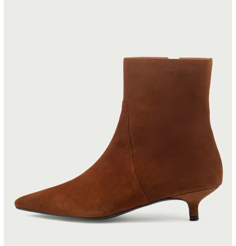 Велурени боти с остър връх ALURA