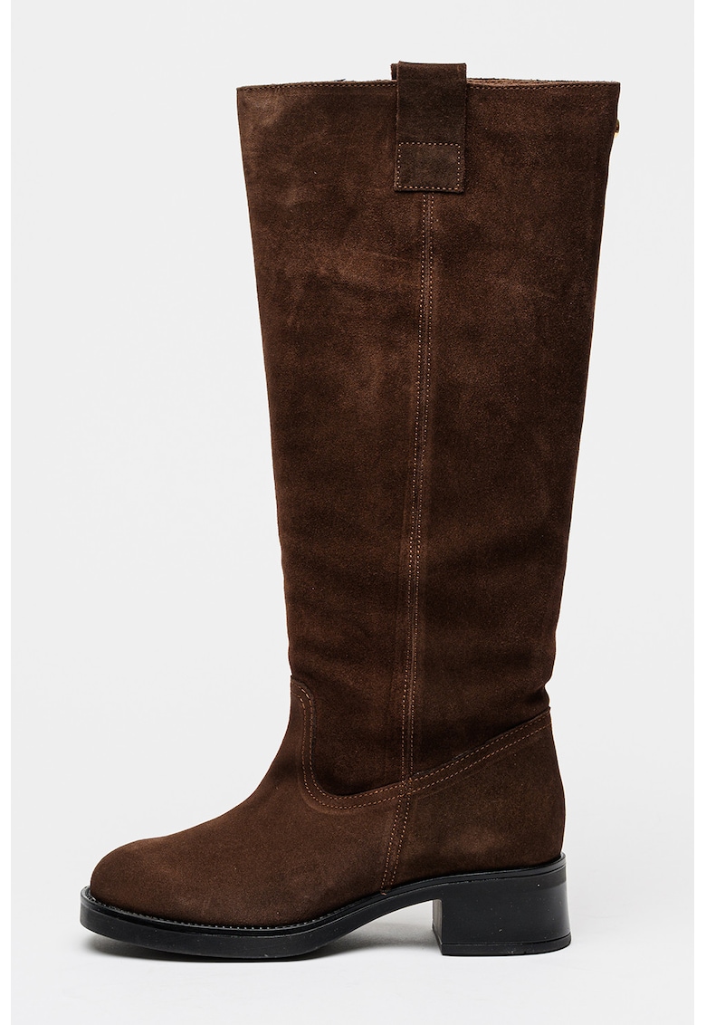 Велурени ботуши до коляното Banner Steve Madden