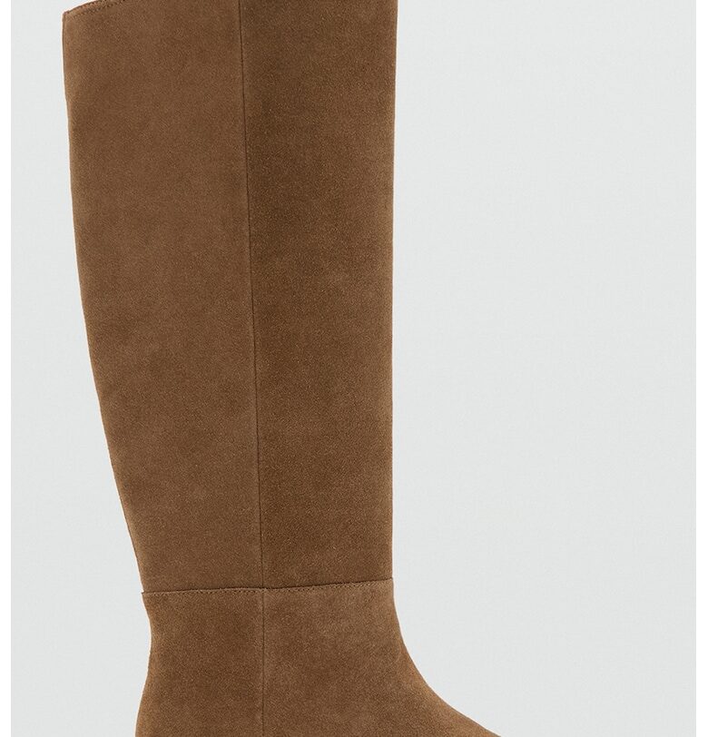 Велурени ботуши до коляното Mango