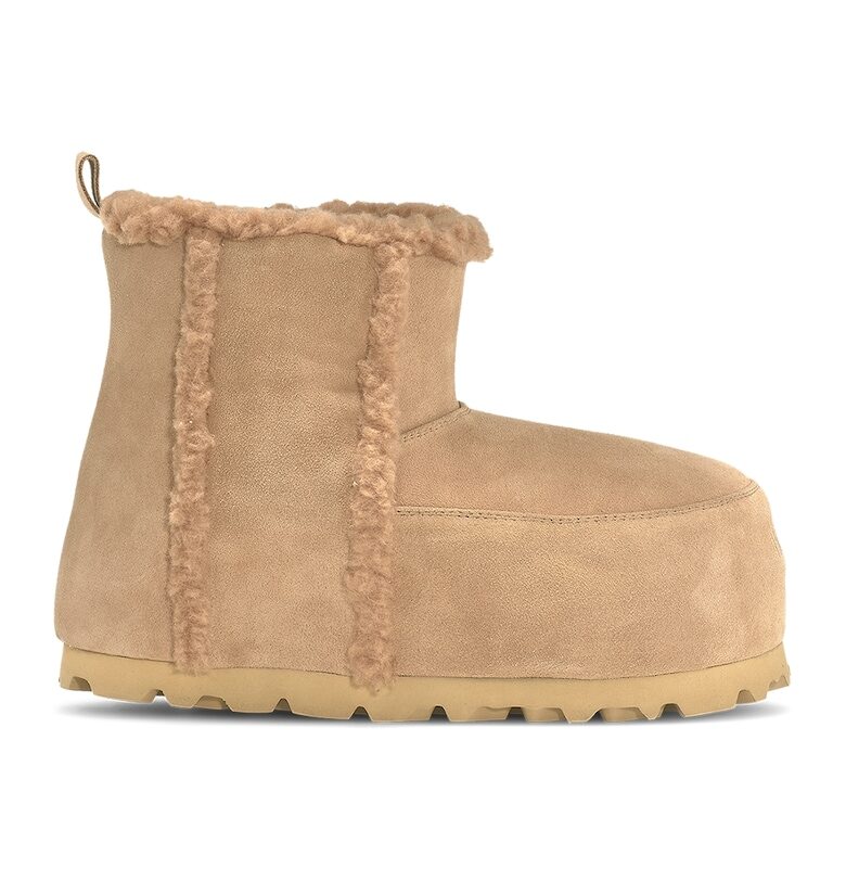 Велурени ботуши с бродирано лого INUIKII