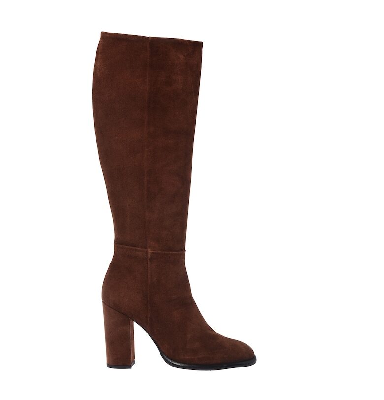 Велурени ботуши с масивен ток Baldinini