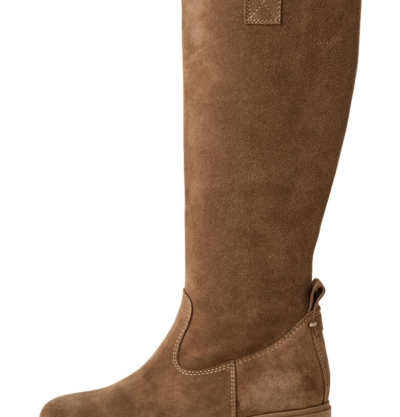 Велурени ботуши с масивен ток Tamaris