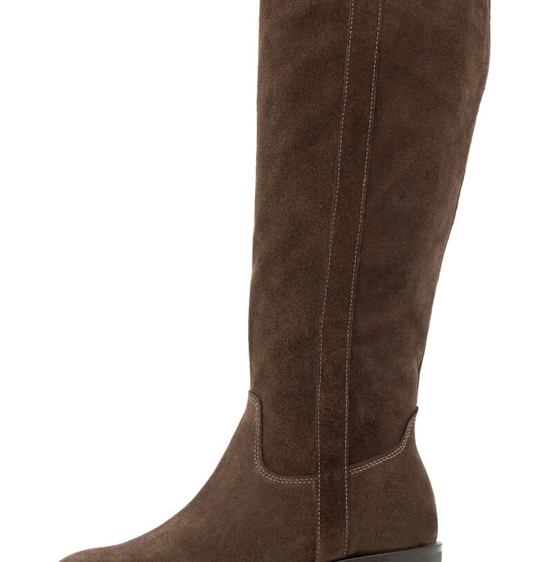 Велурени високи ботуши Bianka с масивен ток RYLKO