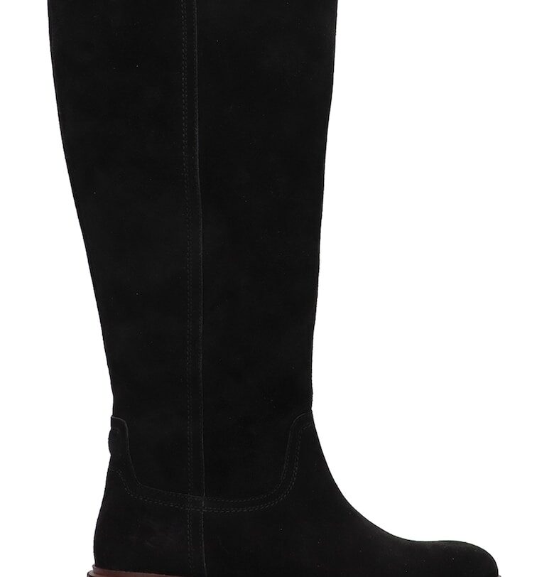 Велурени високи ботуши с овален връх Scotch  Soda