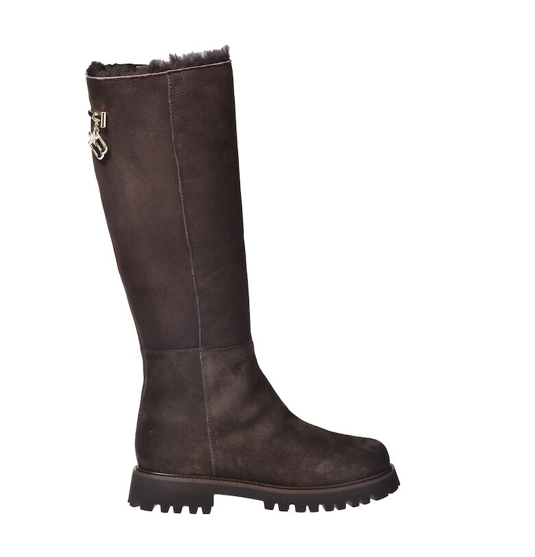 Велурени равни ботуши до коляното Baldinini