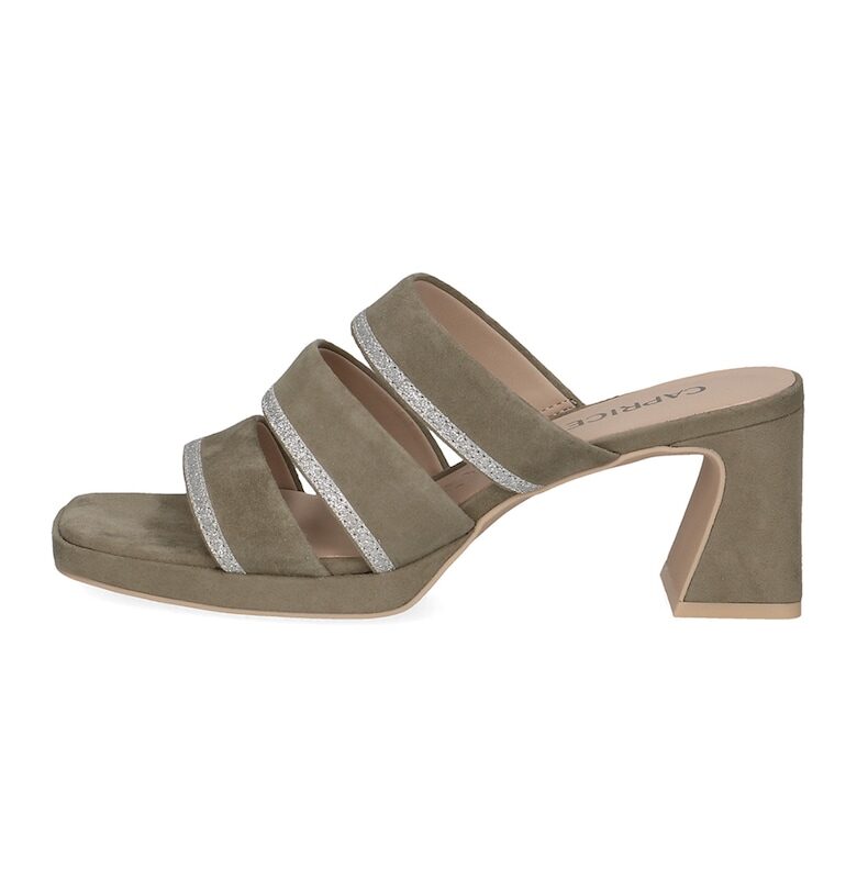 Велурени сандали с бляскави детайли Caprice