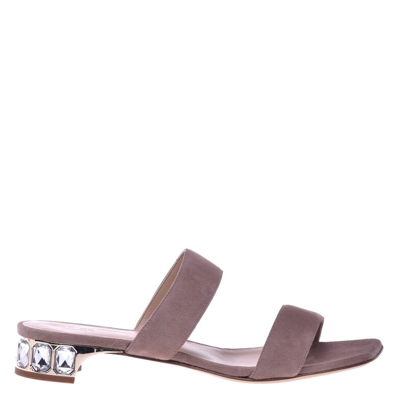 Велурени сандали с две каишки Baldinini