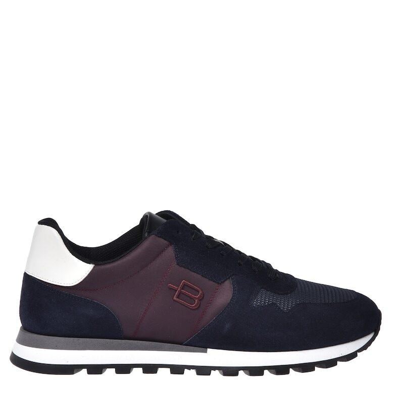 Велурени спортни обувки с кожа Baldinini