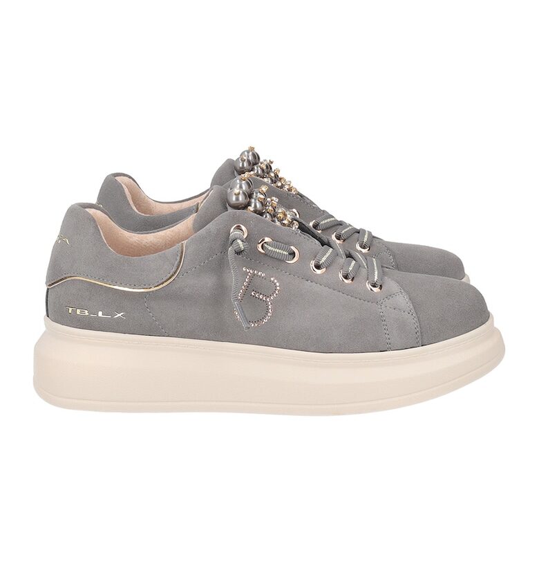 Велурени спортни обувки с лого Tosca Blu