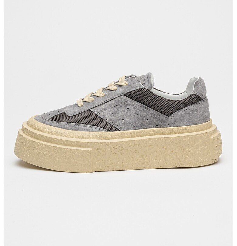 Велурени спортни обувки с равна платформа MM6 MAISON MARGIELA