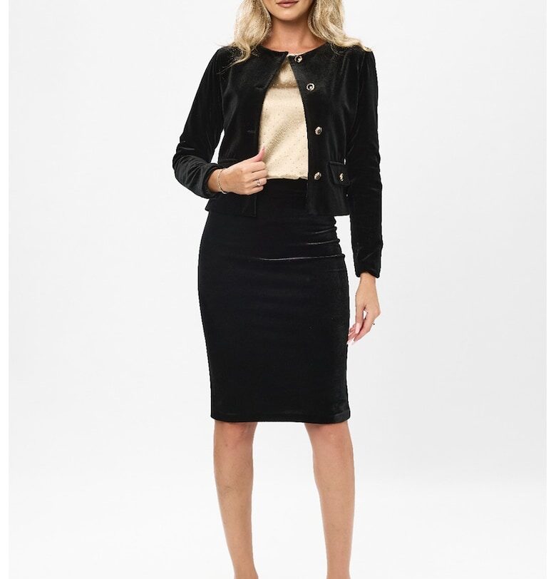 Велурено сако Tifany - Черен BAROCCA