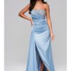 Вечерна рокля Макси  LA-OM-DLR224 - Светлосиньо Larica