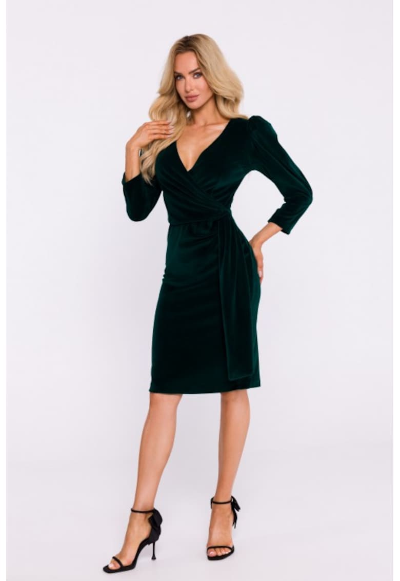 Вечерна рокля с панделка - кадифена MOE