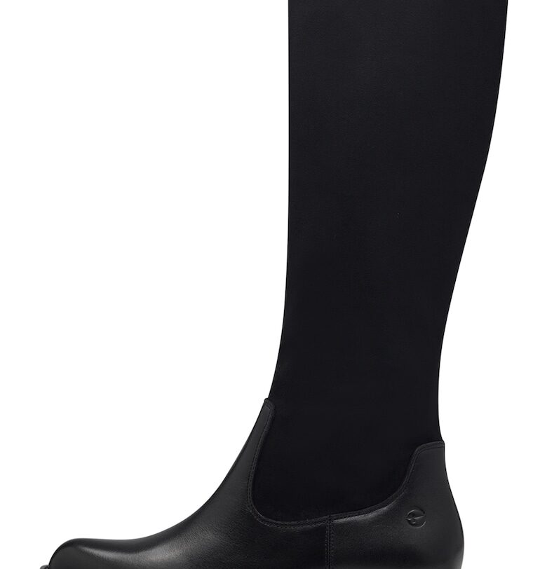 Високи ботуши от кожа и еко кожа Tamaris Comfort