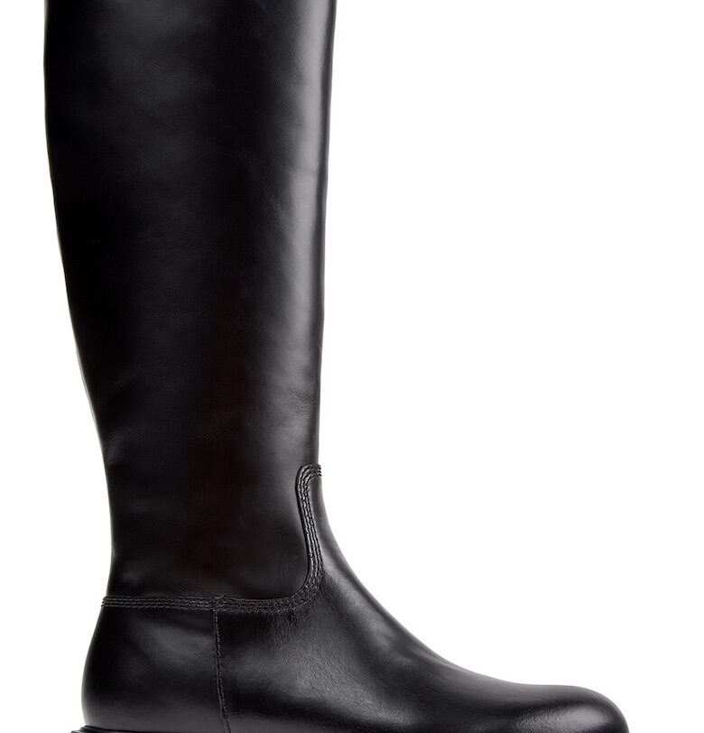 Високи кожени ботуши с цип Camper