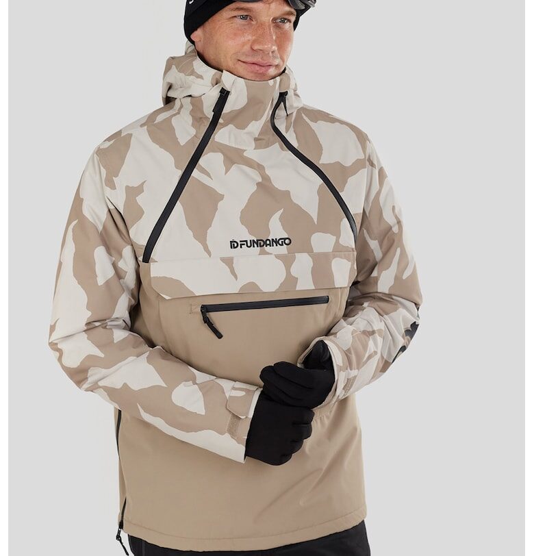 Водоустойчиво ски яке Hydra ECO Anorak - Мръснобял/Светло бежово Fundango