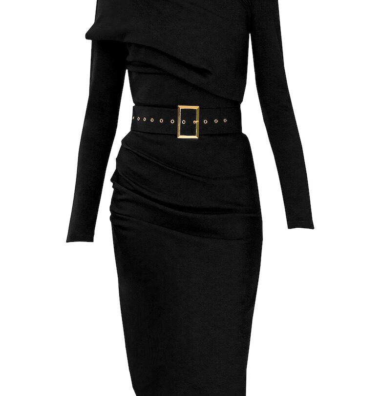 Вталена рокля Slide с деколте тип лодка Alina Cernatescu