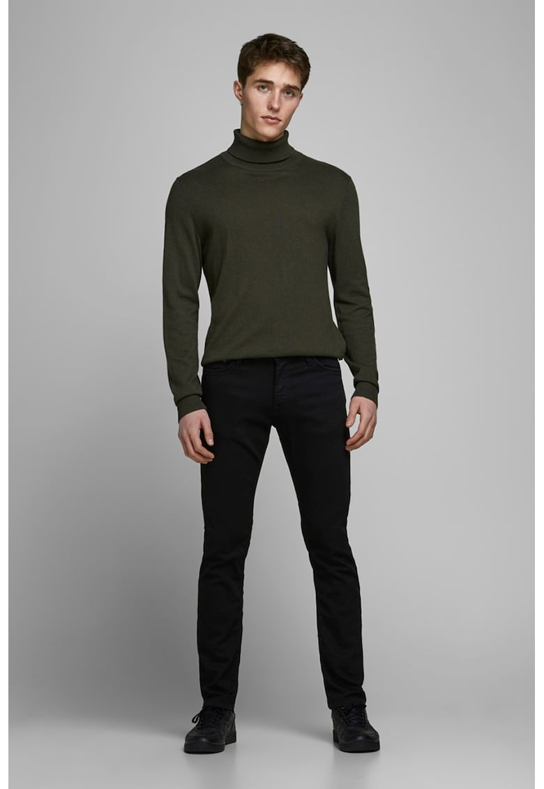 Вталени дънки с 5 джоба - Черен Jack Jones