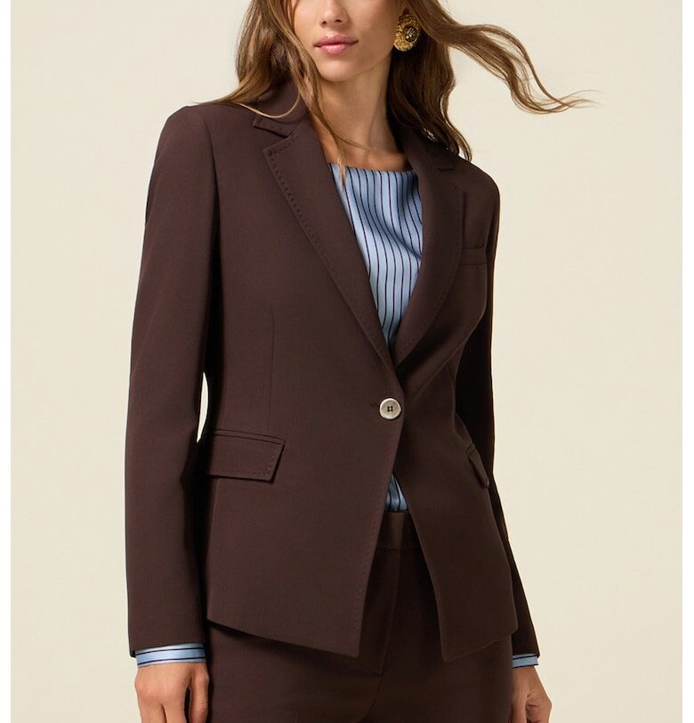 Вталено сако - Тъмнокафяв Oltre