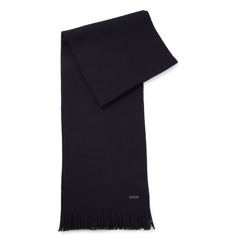 Вълнен шал Albas с ресни BOSS