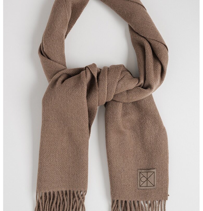 Вълнен шал с ресни CALVIN KLEIN