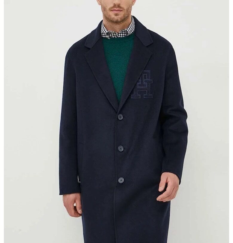 Вълнено палто  MW0MW32795 - Тъмносин Tommy Hilfiger