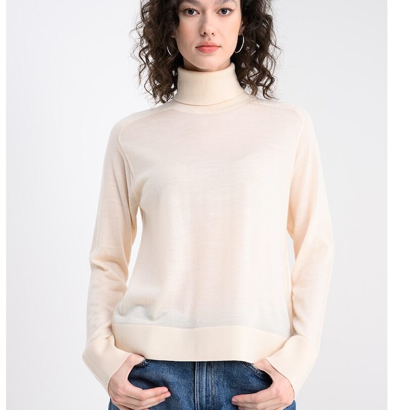 Вълнено поло - Крем United Colors of Benetton