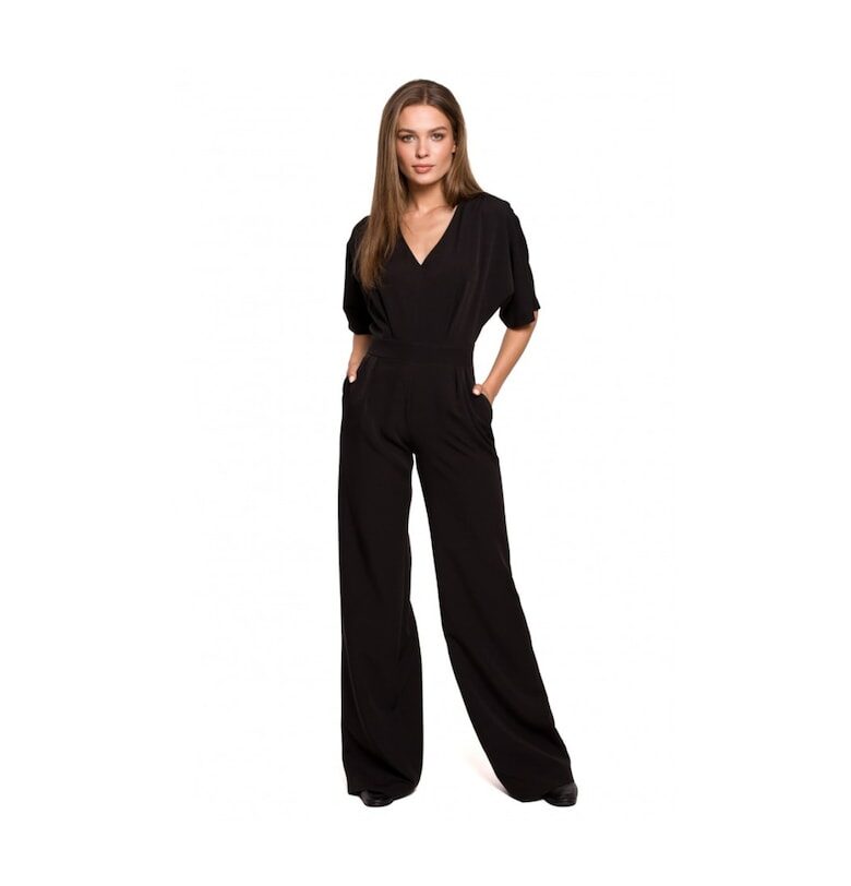Гащеризон Стил - С V-образно деколте - Полиестер - Еластан - - Черен Style