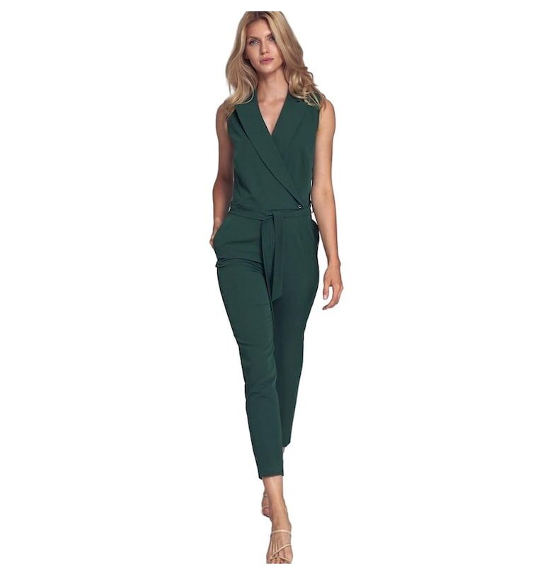 Гащеризон  с V-образно деколте - полиестер/вискоза - зелен Figl