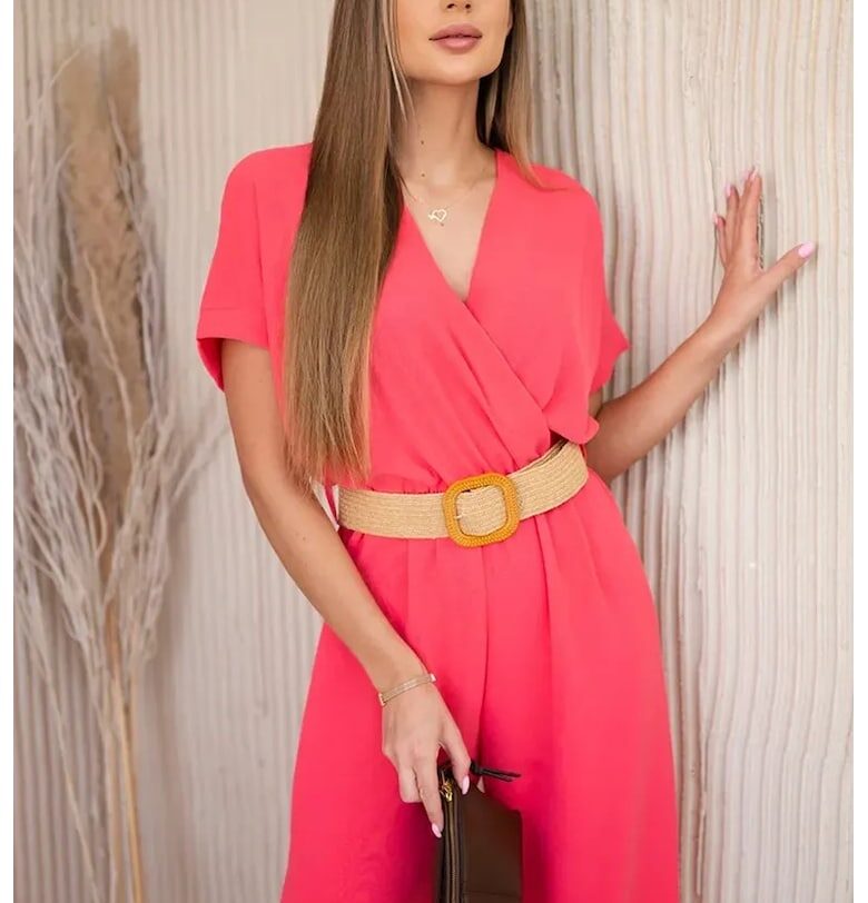 Гащеризон с декоративен колан на талията - Един размер Kesi