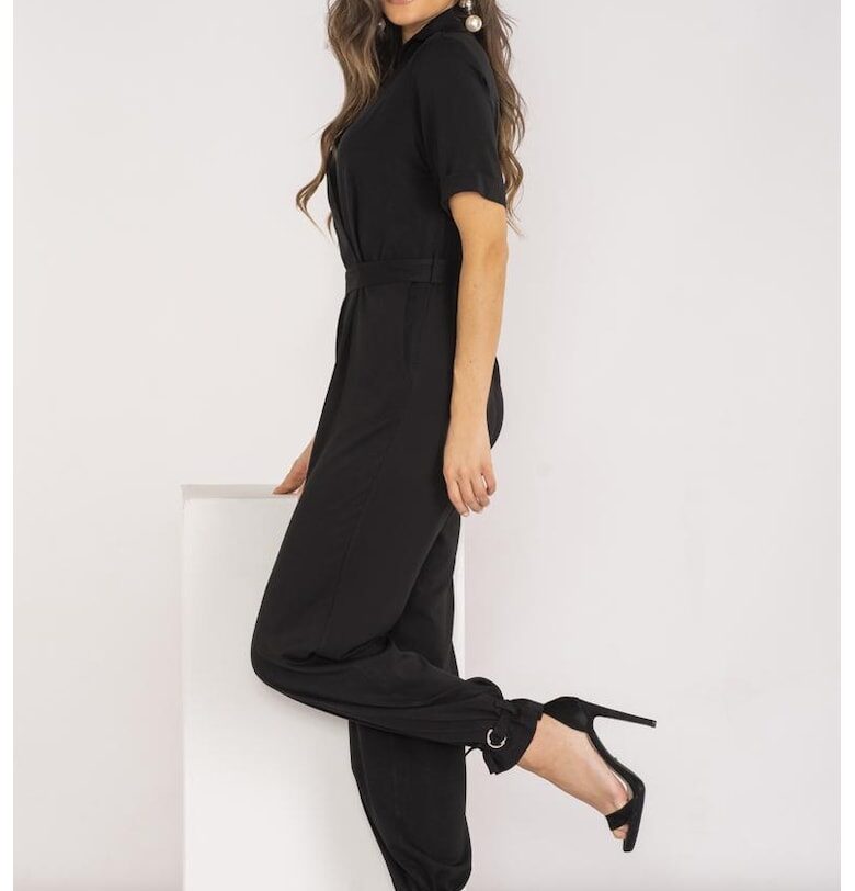 Гащеризон с къс ръкав Вискоза А660 - Черен awama