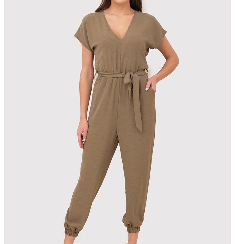 Гащеризон с къс ръкав и V-образно деколте PA525 - Зелен Ax Paris