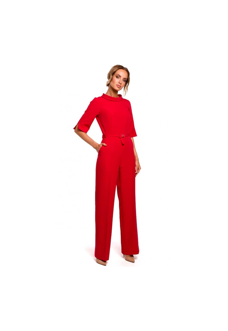 Гащеризон с яка колан - полиестер - еластан - - Червен MOE