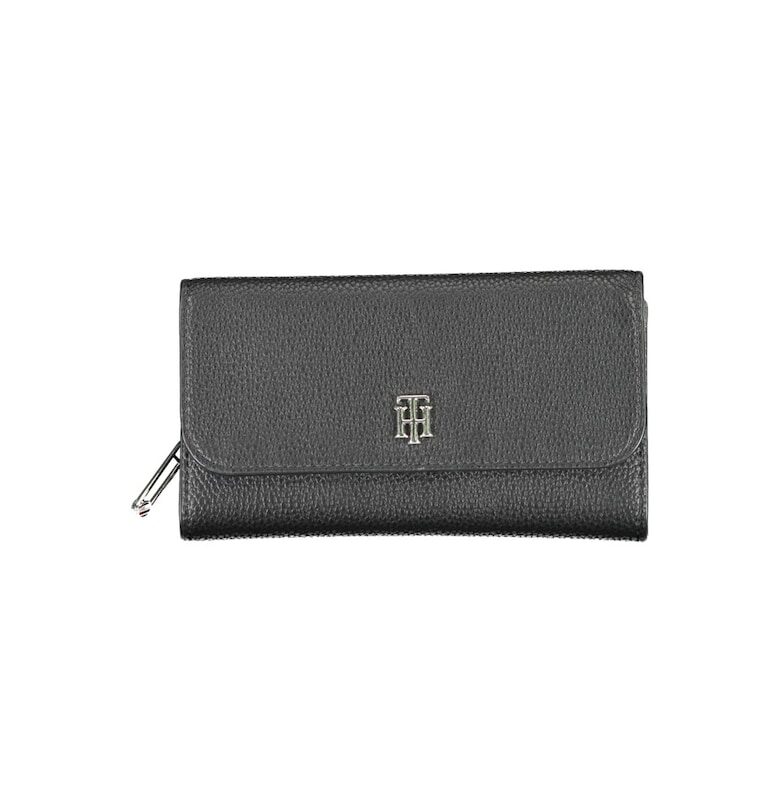 Голям дамски портфейл  Th Element Large Flap Wallet AW0AW13663 - черен Tommy Hilfiger