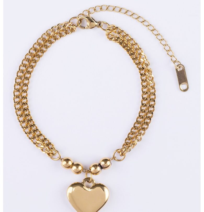 Гривна от неръждаема стомана с позлата от 18К Marc Malone