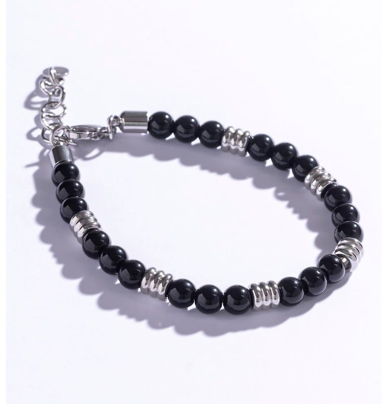 Гривна от неръждаема стомана със стъклени мъниста Marc Malone