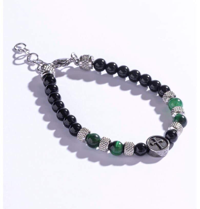 Гривна с мъниста от тигрово око Marc Malone