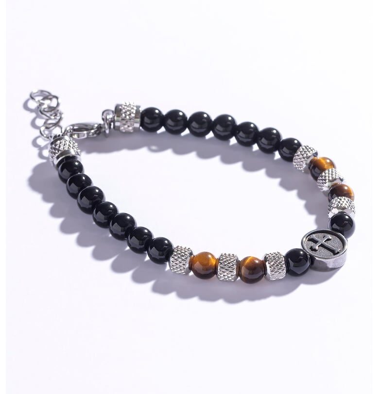 Гривна с мъниста от тигрово око Marc Malone