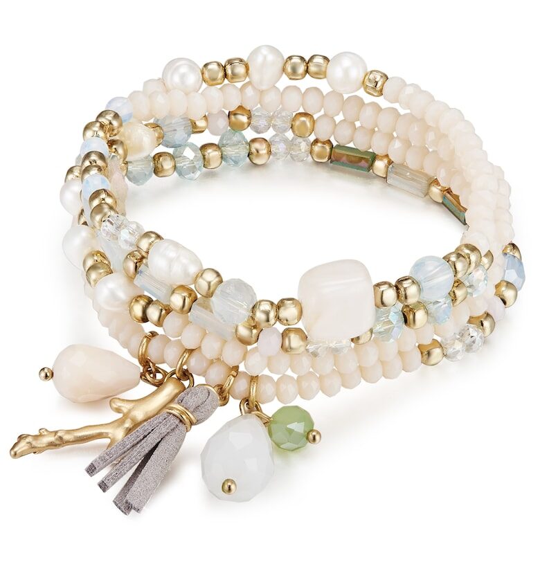 Гривна със сладководни перли и кристали Lulu  Jane