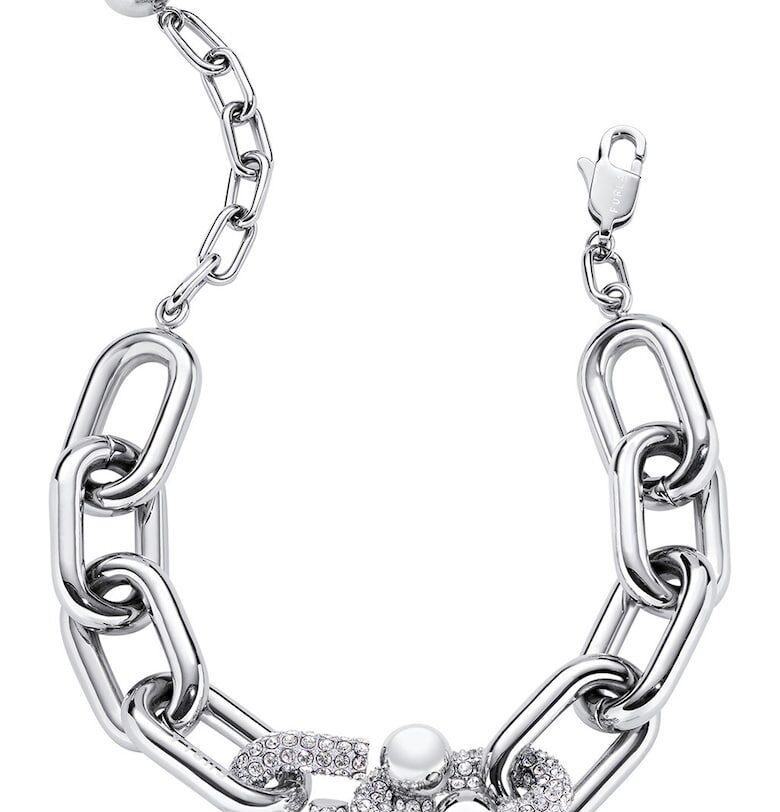 Гривна тип верижка от неръждаема стомана с кристали Furla