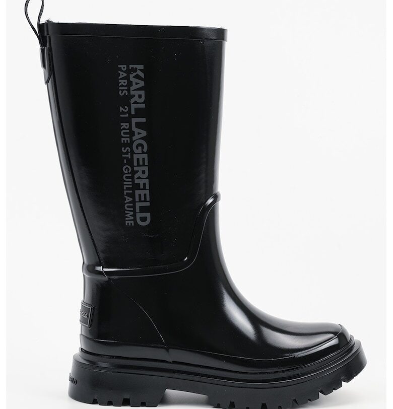 Гумени ботуши до средата на прасеца с лого Karl Lagerfeld