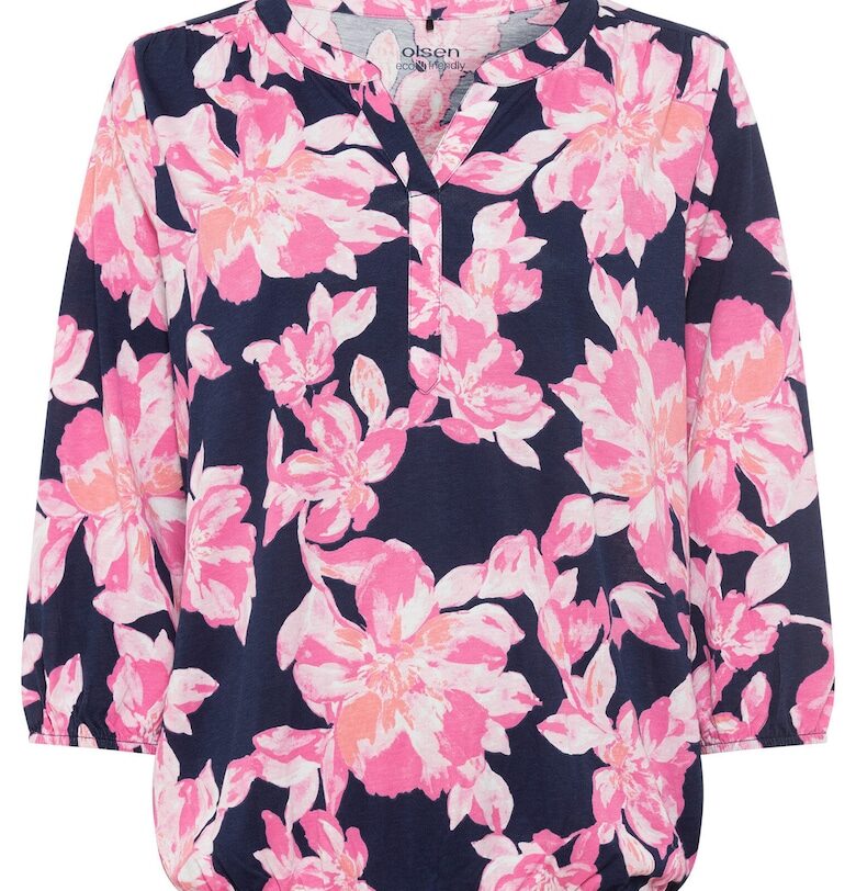 Дамска блуза  11105041 - Памук/Модал - Тъмносиня - Тъмносин Olsen