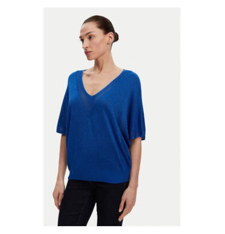 Дамска блуза  241-MCHRIS - вискоза/полиестер - син - Син Morgan