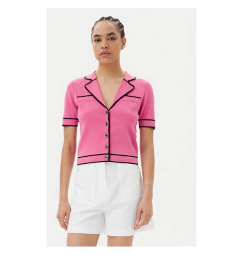 Дамска блуза  241-MEDIN - Полиестер/Вискоза - Розов - Розово Morgan