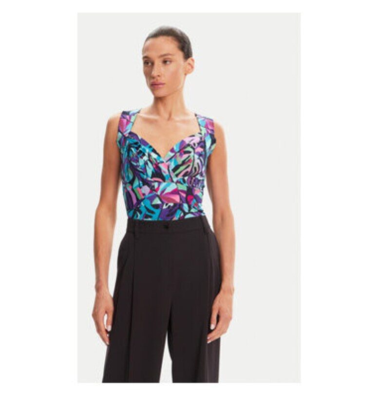 Дамска блуза  251-DCOLO - Полиестер/Еластан - Многоцветна - Многоцветен Morgan