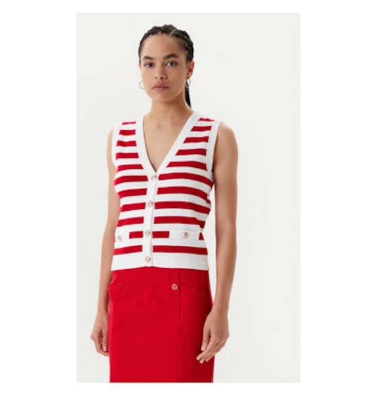 Дамска блуза  251-MKIVA - Вискоза/Полиестер - Червена Morgan