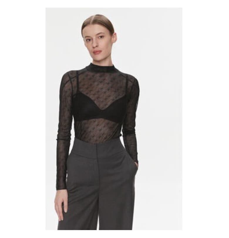 Дамска блуза -  303661090 - Полиамид - Черен - Черен BOSS