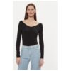 Дамска блуза -  303661151 - Модал/Полиамид/Еластан - Черна - Черен BOSS