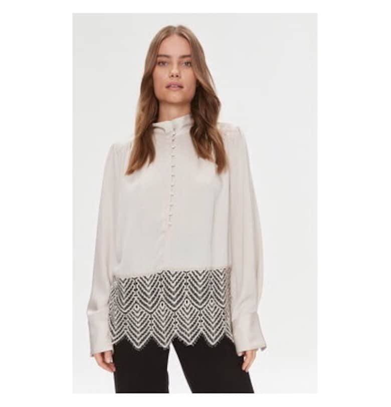 Дамска блуза  303666477 - Рециклиран полиестер - Бежов - Бежов Bruuns Bazaar