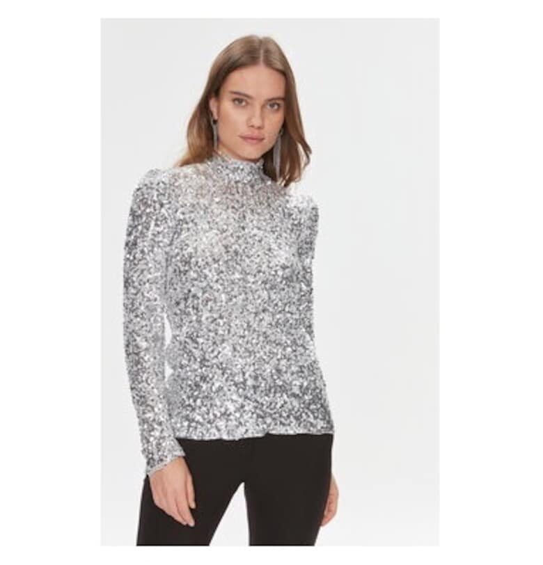 Дамска блуза -  303666521 - Полиестер - Сребро - Сребрист Bruuns Bazaar